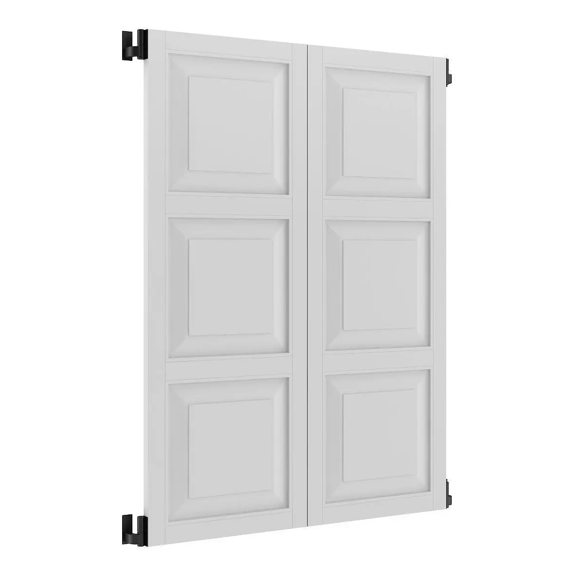 White External Shutters 3D model_0