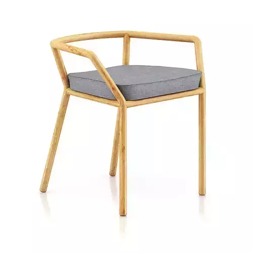 Wooden Chair with Pillow 1