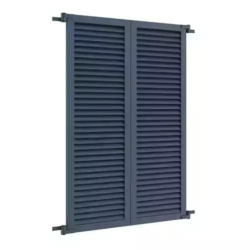 Blue External Shutters