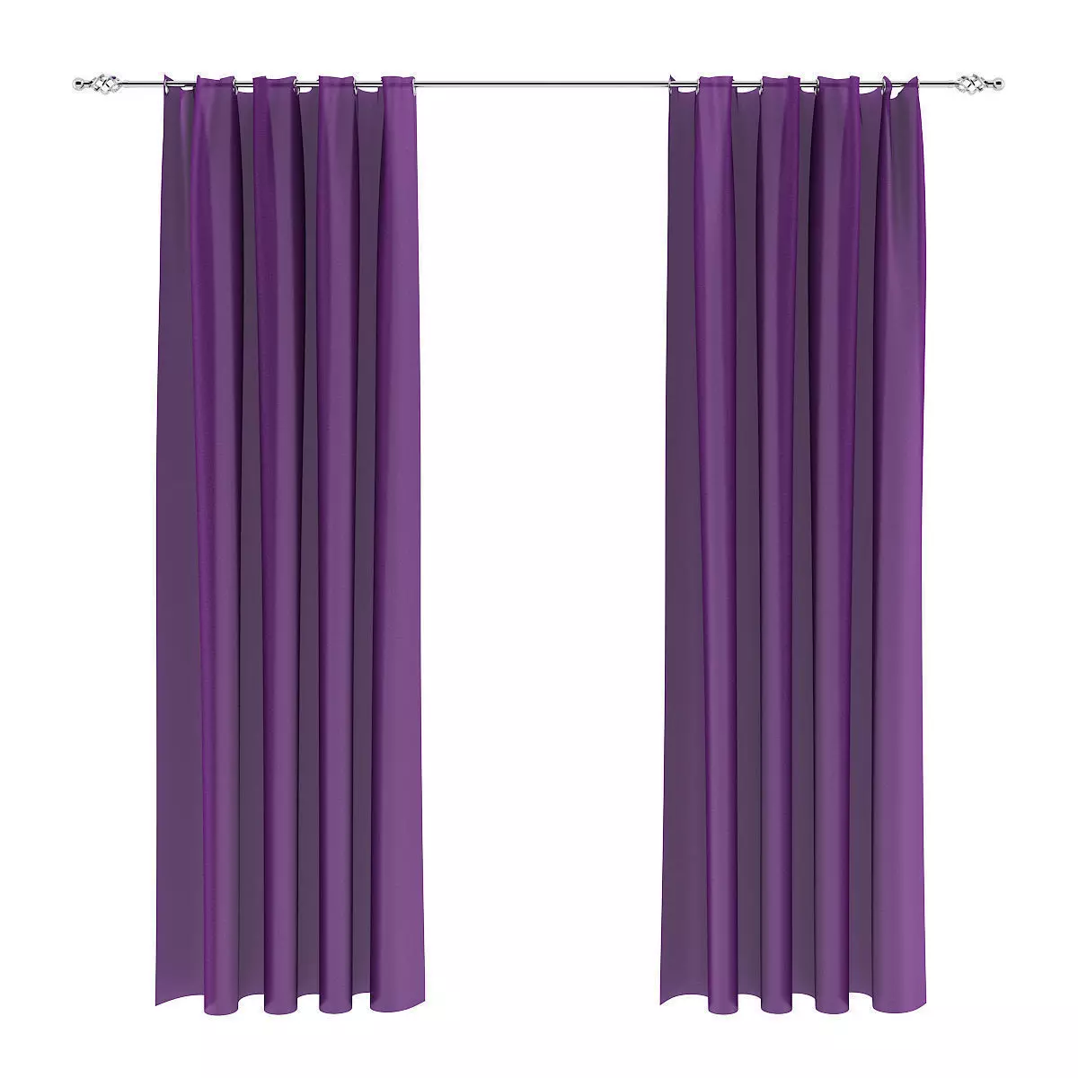 Violet Curtains 3D model_0