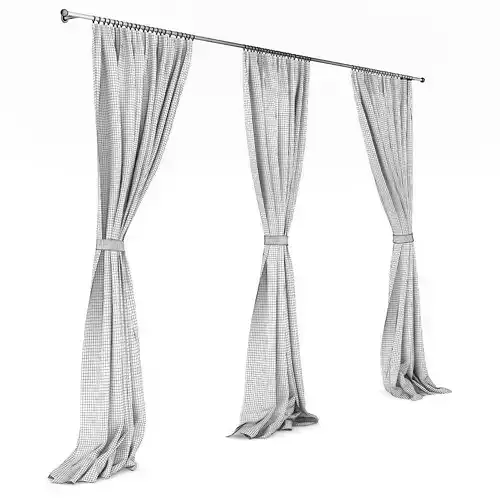 Beige Triple Curtains