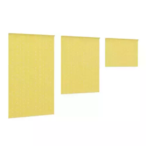 Yellow Window Blinds 3D model