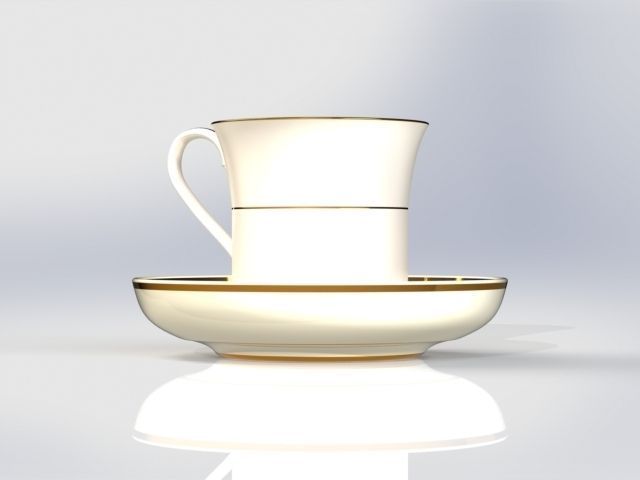 Kofe ili chay Low-poly 3D model_8