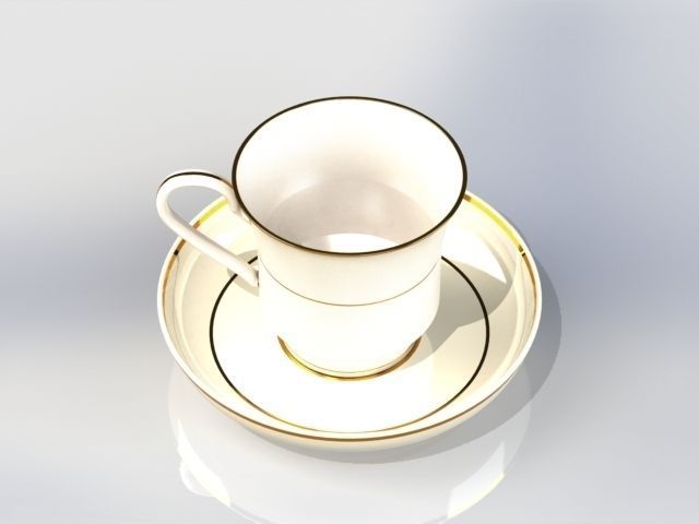 Kofe ili chay Low-poly 3D model_2