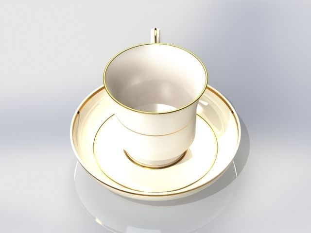 Kofe ili chay Low-poly 3D model_4