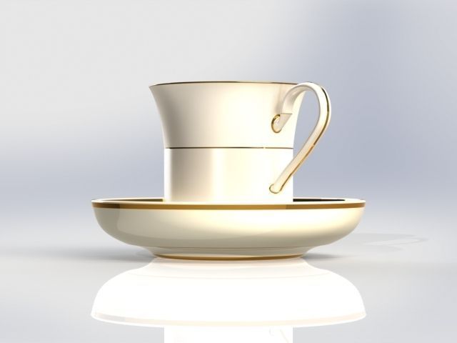 Kofe ili chay Low-poly 3D model_3