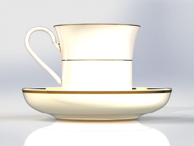 Kofe ili chay Low-poly 3D model_7