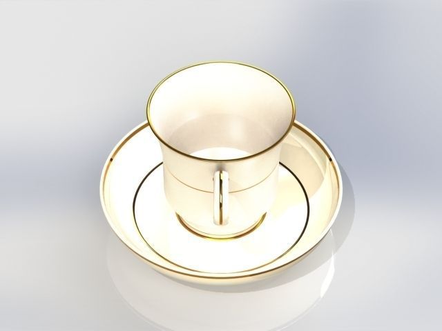 Kofe ili chay Low-poly 3D model_1