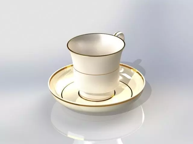 Kofe ili chay Low-poly 3D model_0