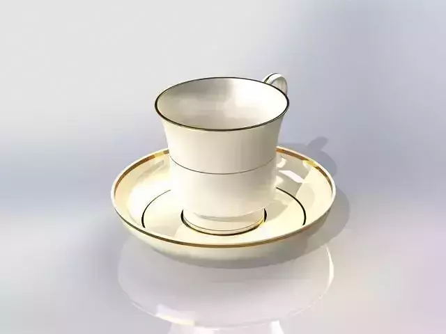 Kofe ili chay Low-poly 3D model