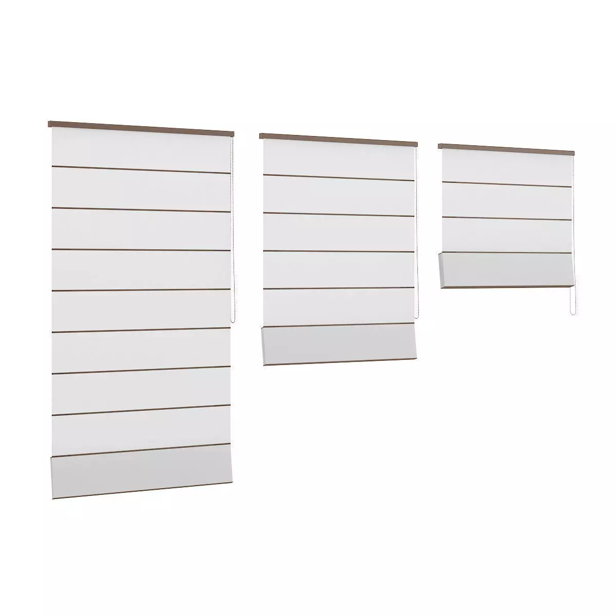 Flat White Blinds 3D model_0