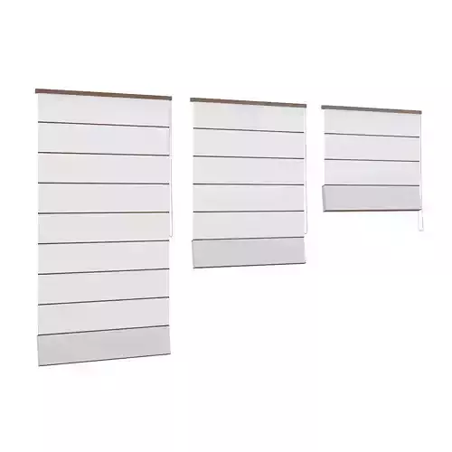 Flat White Blinds 3D model
