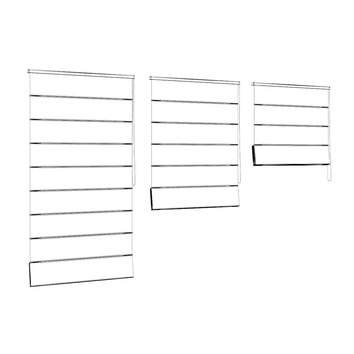 Flat White Blinds 3D model_1