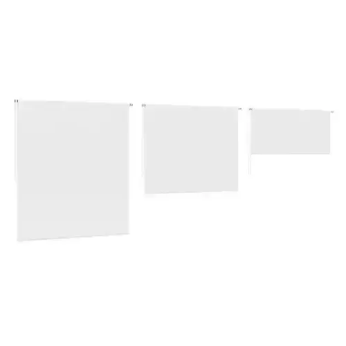 White Window Blinds 3D model