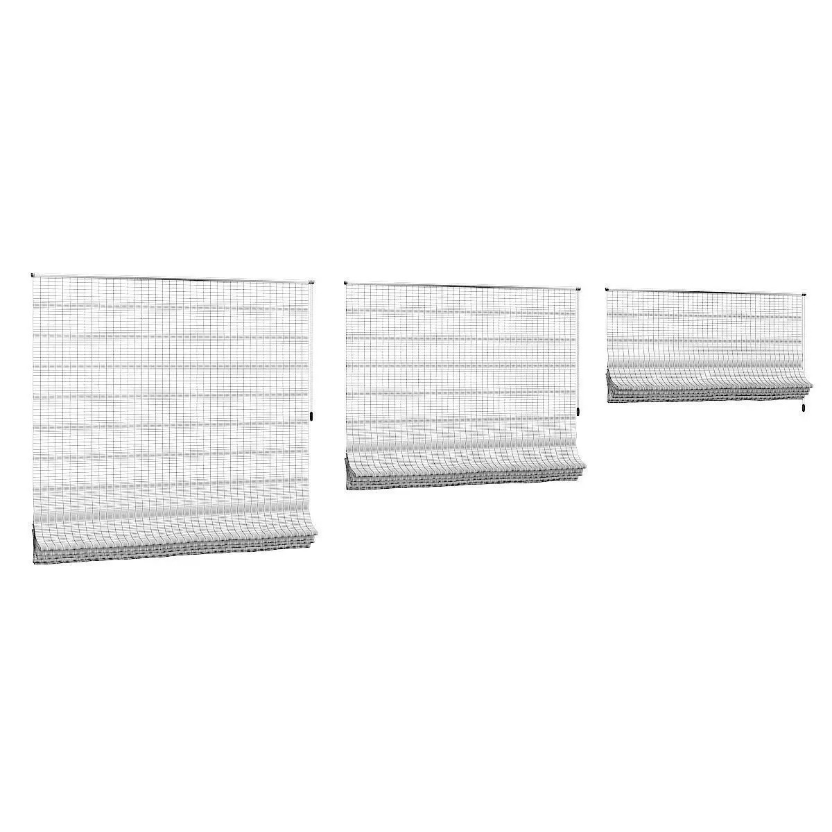 Grey Roman Blinds 3D model_1