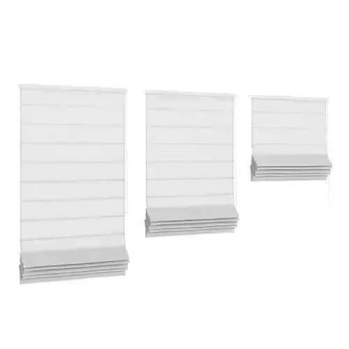 White Roman Blinds 3D model