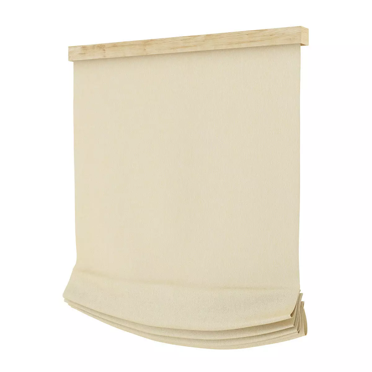 Beige Window Blinds 3D model_2