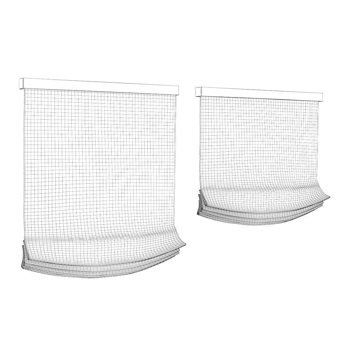 Beige Window Blinds 3D model_1