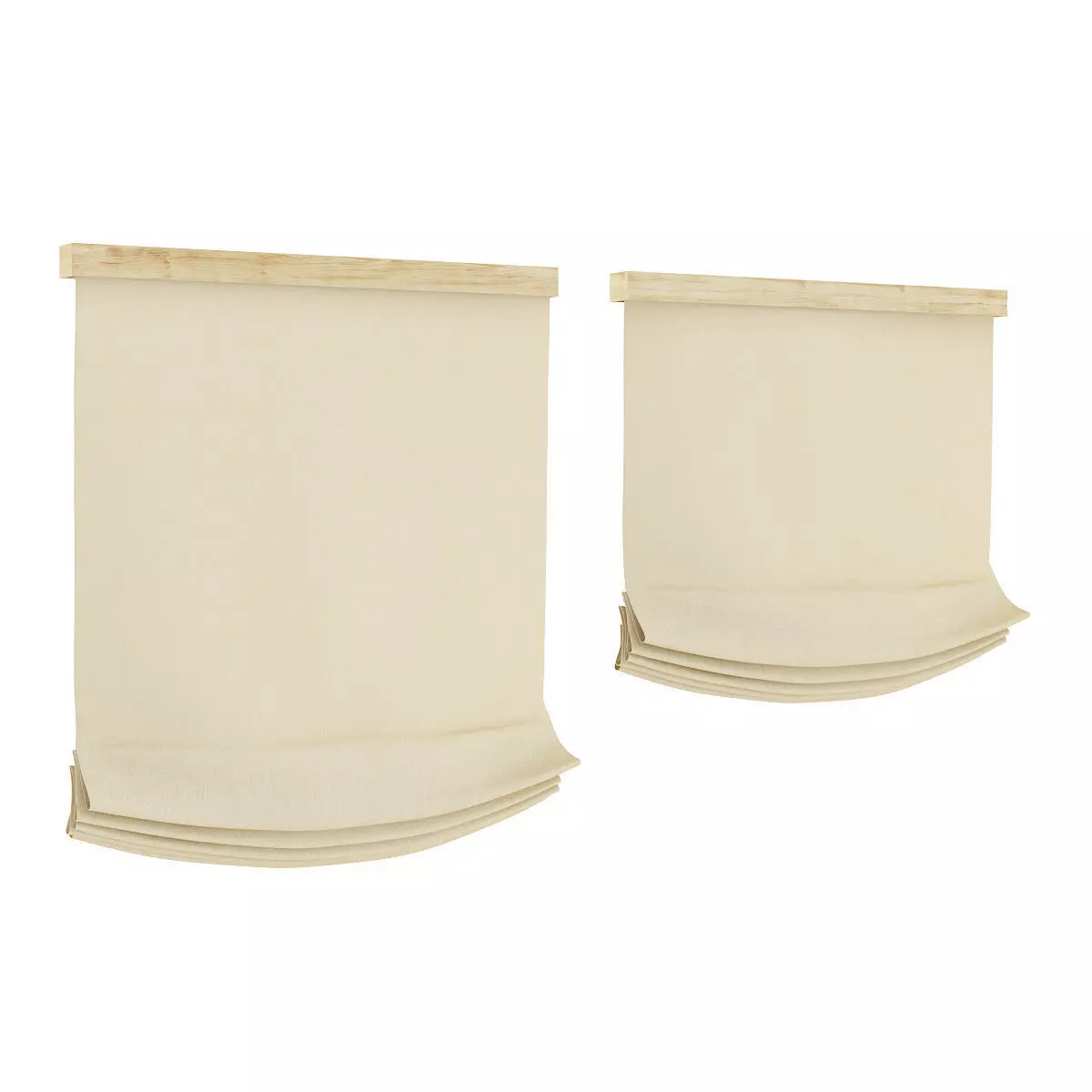 Beige Window Blinds 3D model_0