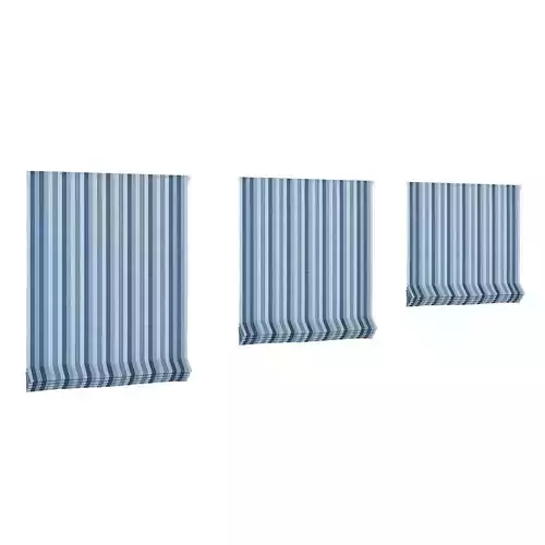 Blue Striped Roman Blinds