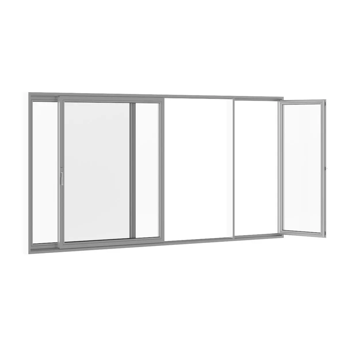 Sliding Metal Doors 5120mm x 2500mm 3D model_2