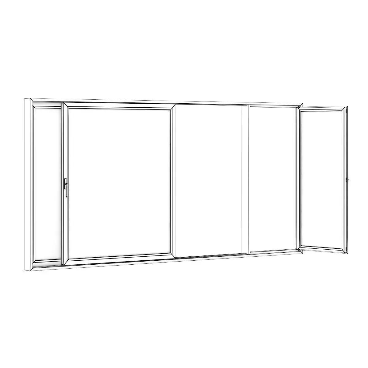 Sliding Metal Doors 5120mm x 2500mm 3D model_3