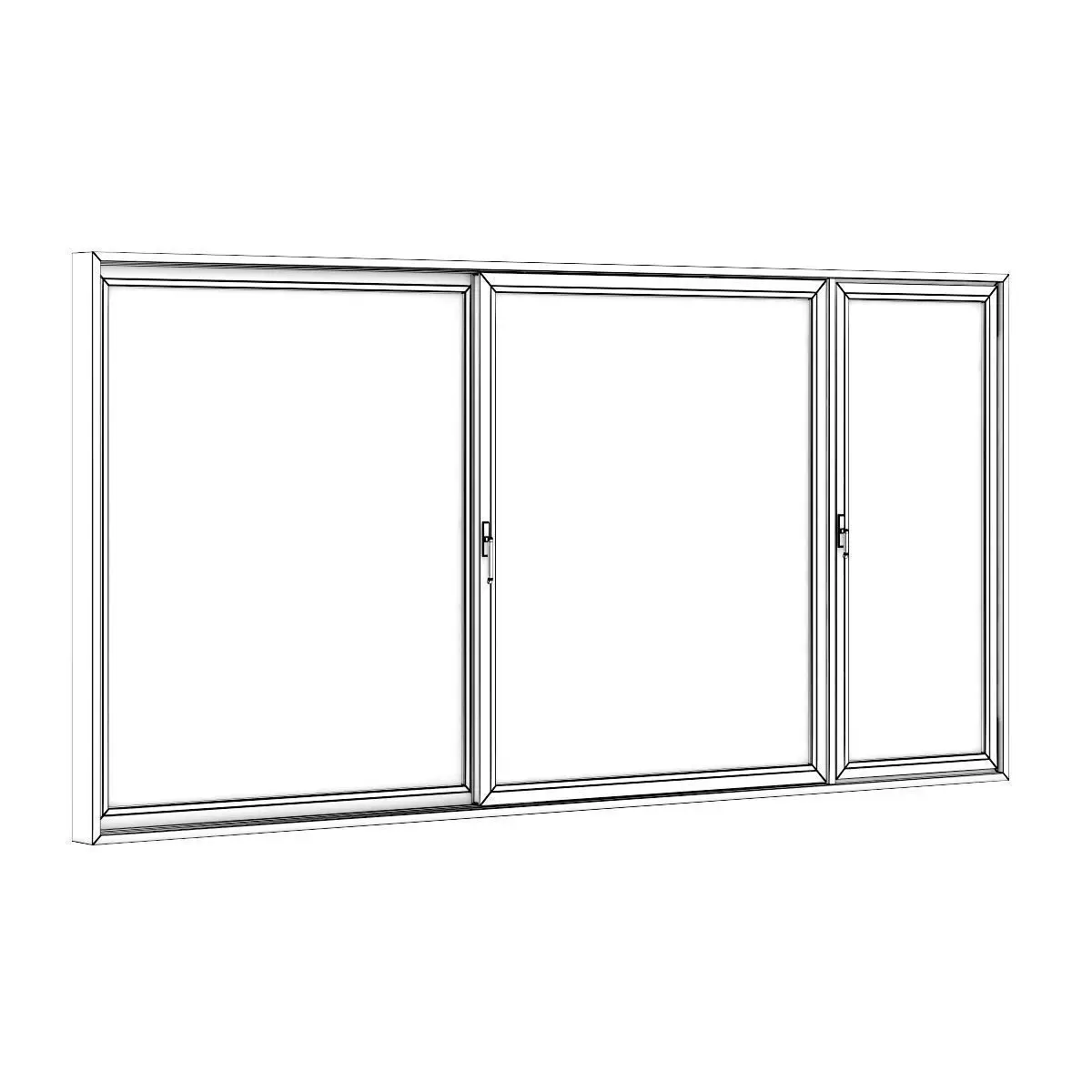 Sliding Metal Doors 5120mm x 2500mm 3D model_1
