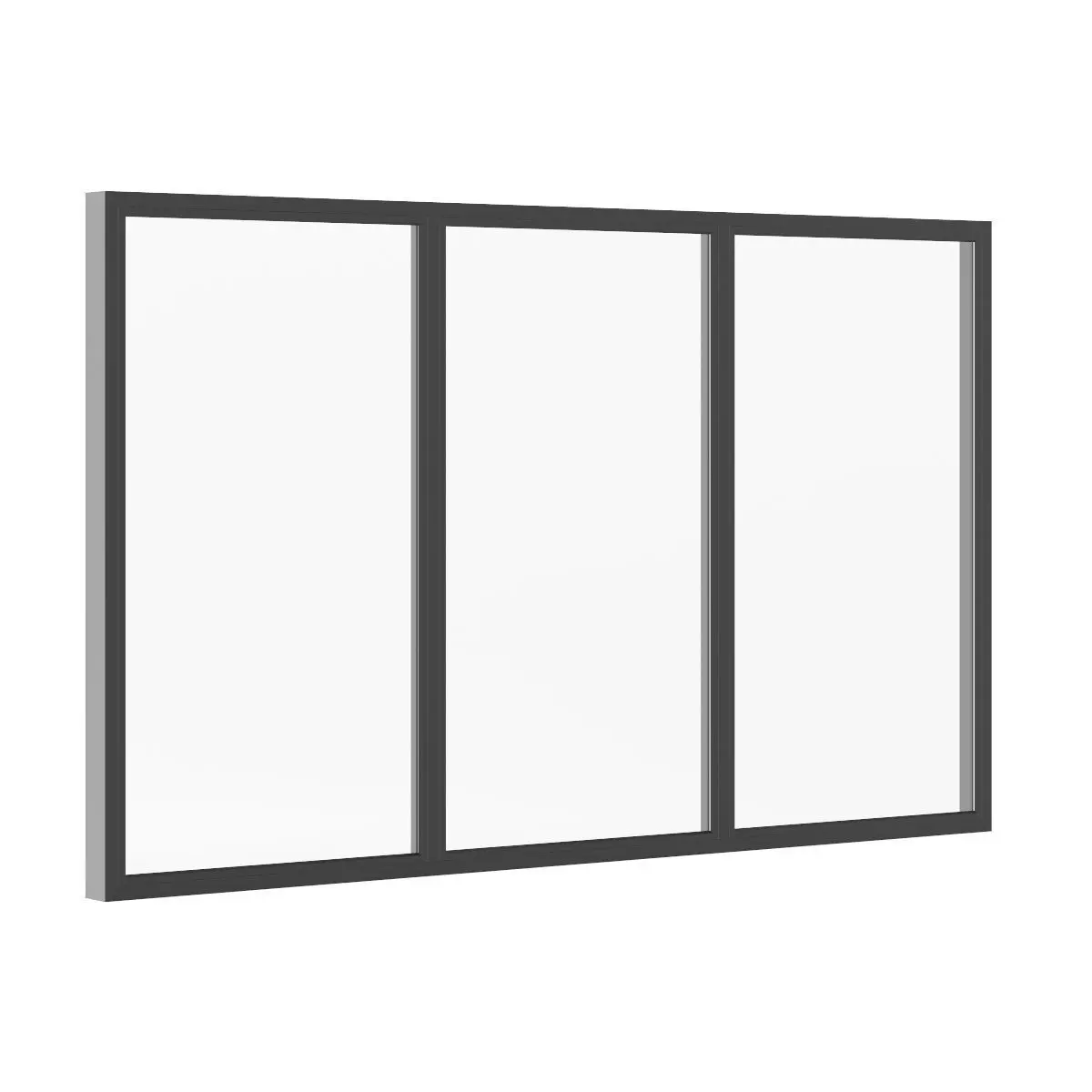 Black Metal Window 3100mm x 1880mm 3D model_2