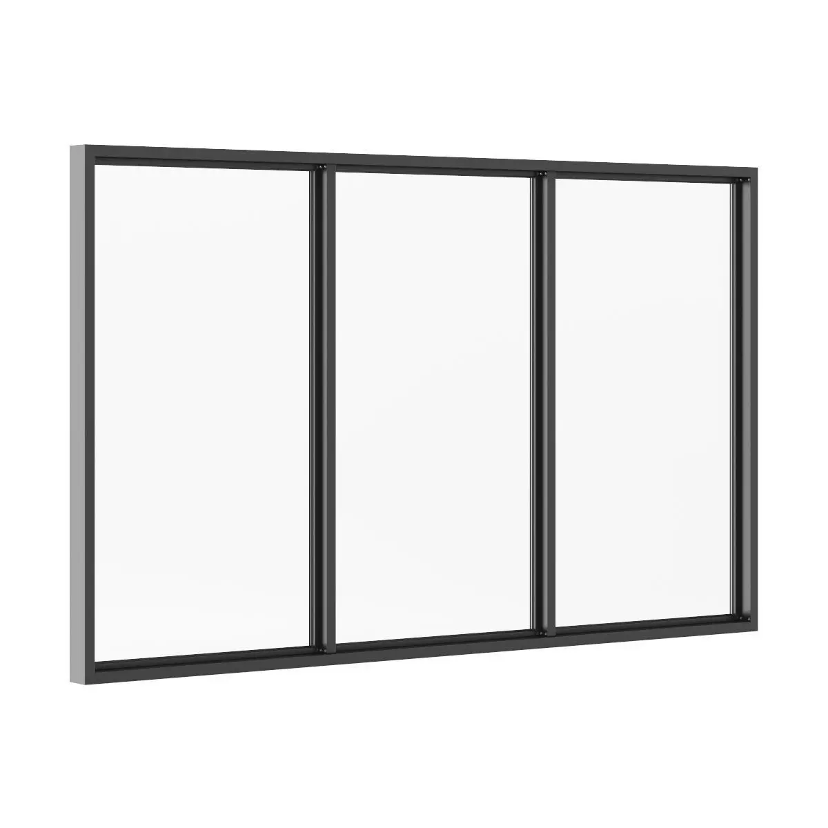 Black Metal Window 3100mm x 1880mm 3D model_0