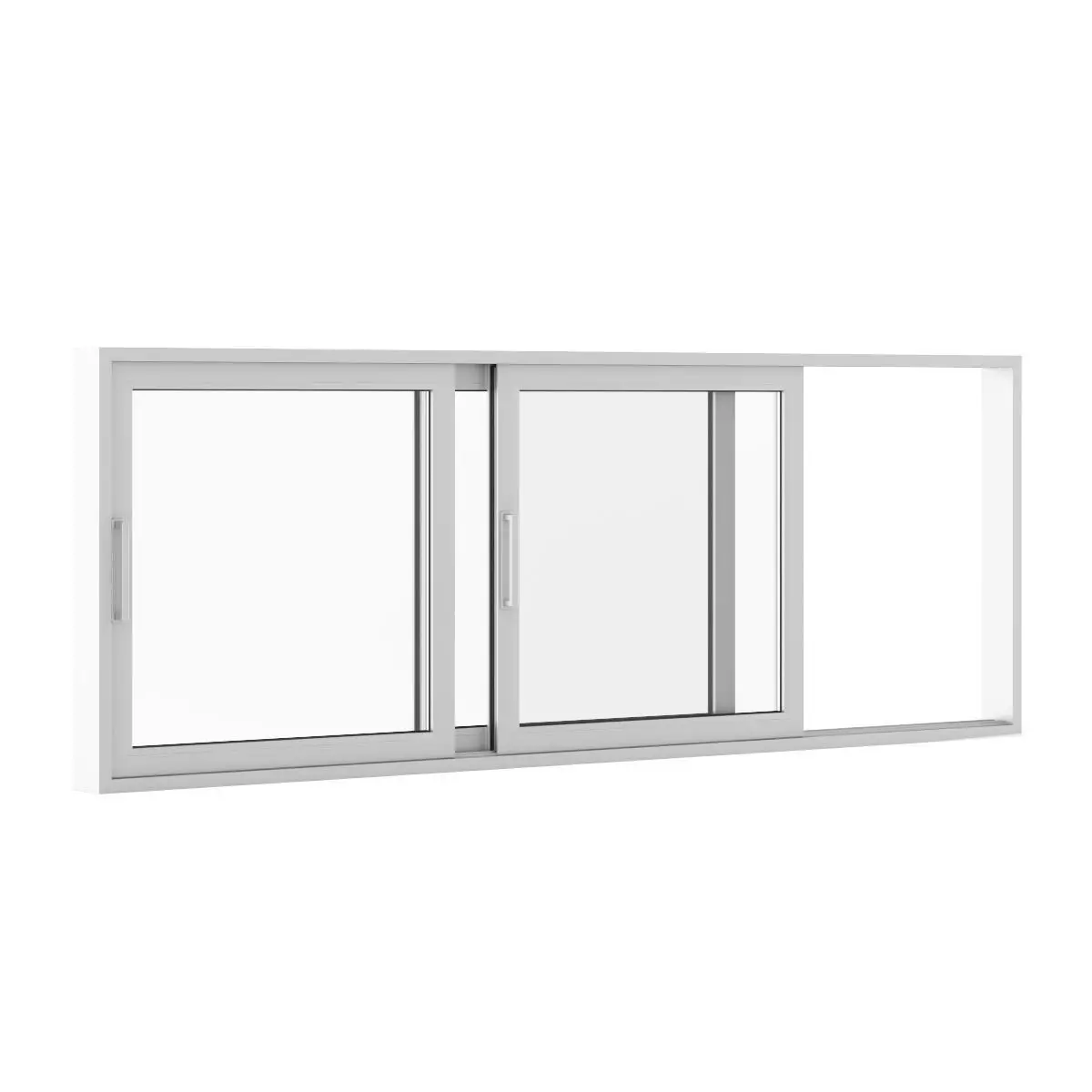 Sliding Metal Window 3520mm x 1283mm 3D model_2