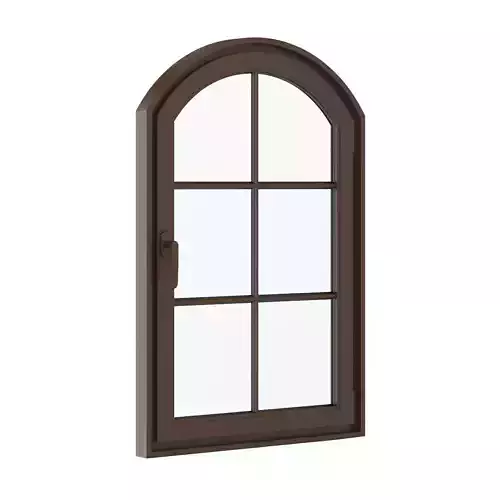 Brown Metal Window 940mm x 1440mm 3D model