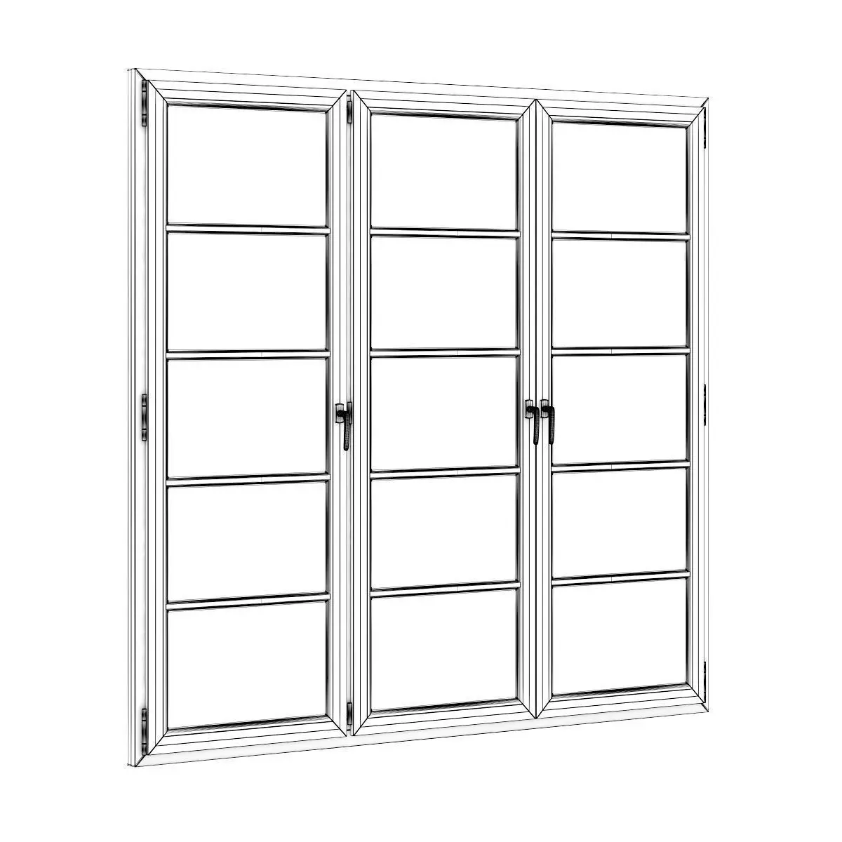 Plastic Window 2570mm x 2400mm 3D model_1