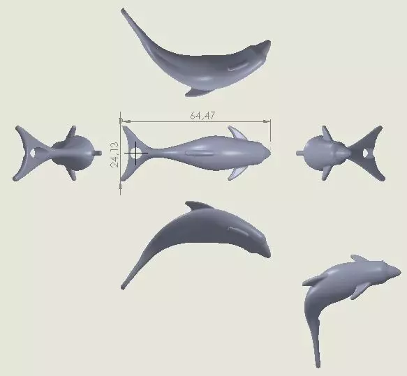 dolphin 3D model Free 3D print model_0