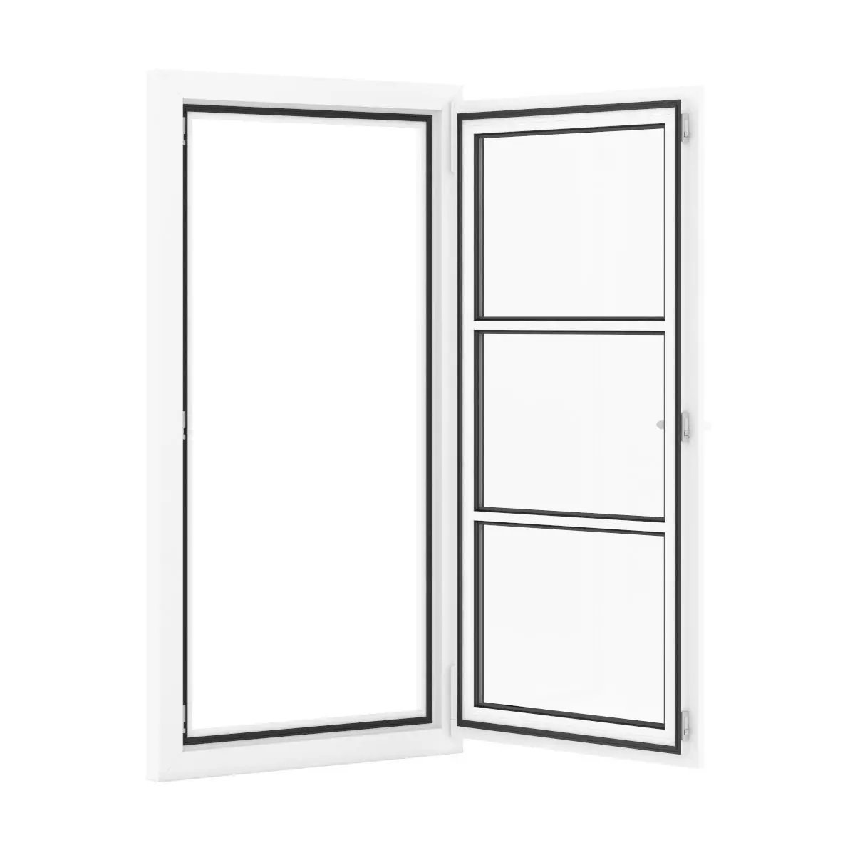 Plastic Window 800mm x 1520mm 3D model_2