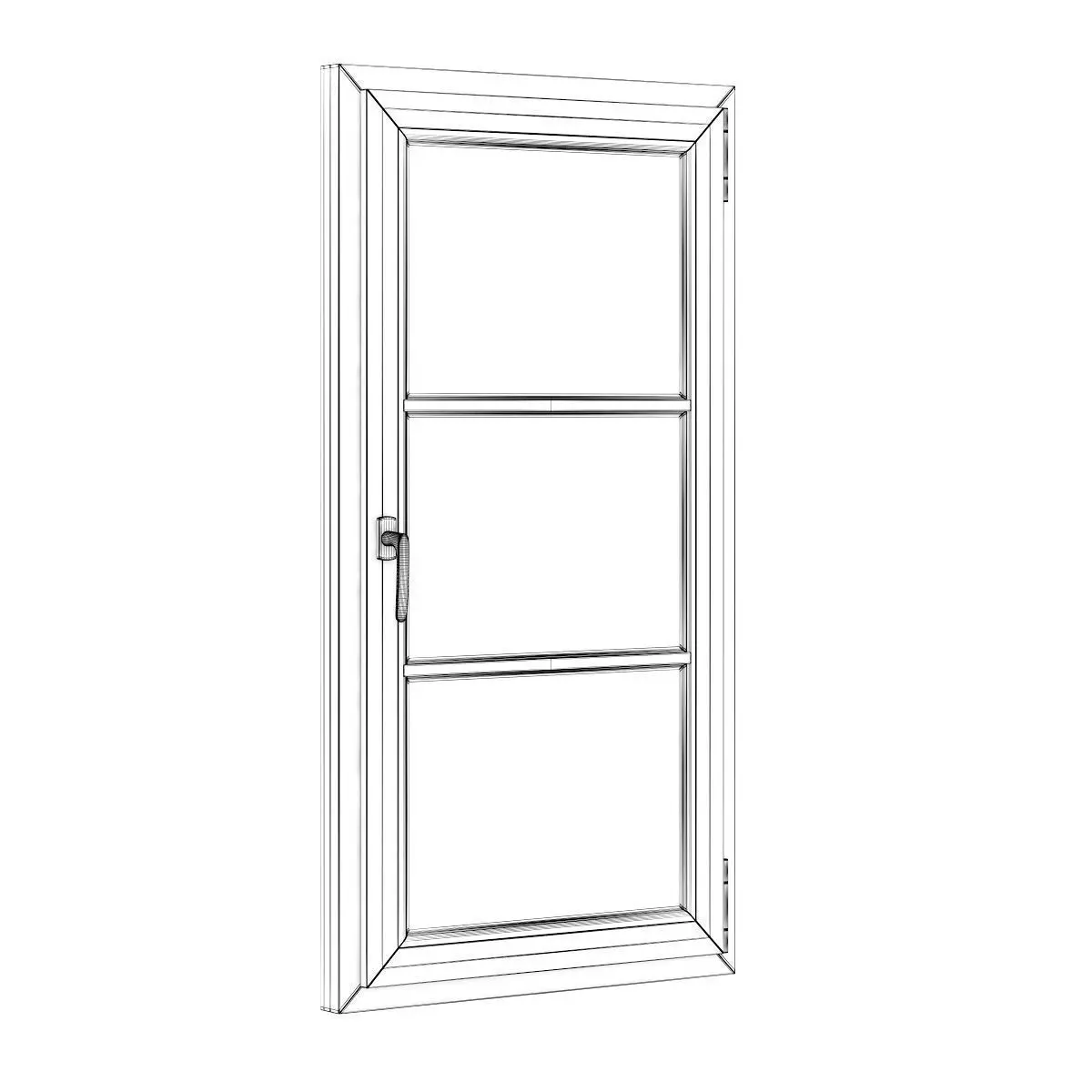 Plastic Window 800mm x 1520mm 3D model_1