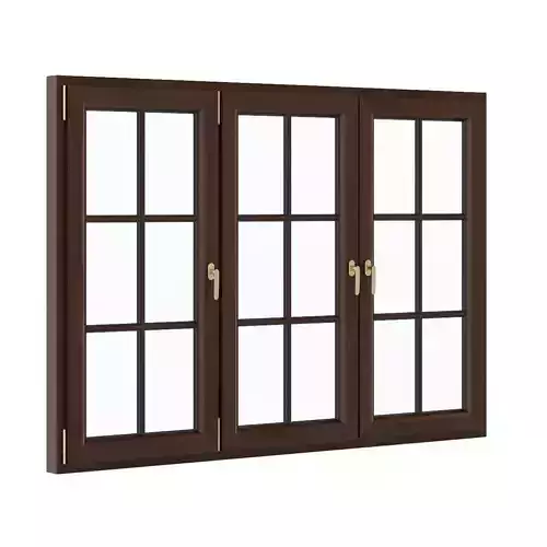 Wooden Window 2270mm x 1600mm 3D model