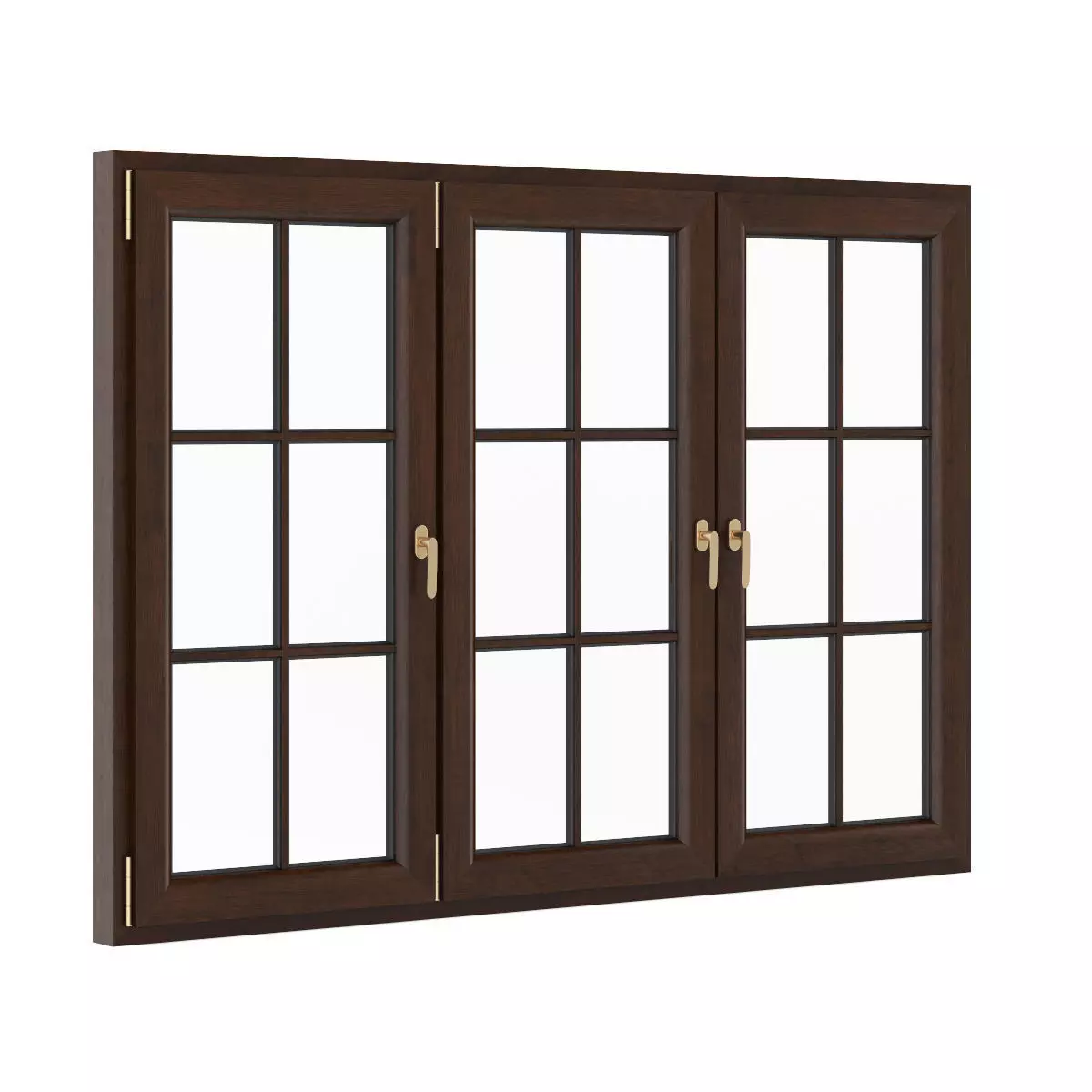 Wooden Window 2270mm x 1600mm 3D model_0