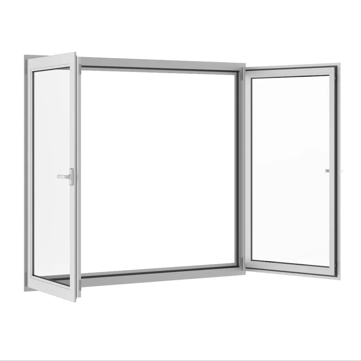 Metal Window 1770mm x 1500mm 3D model_2