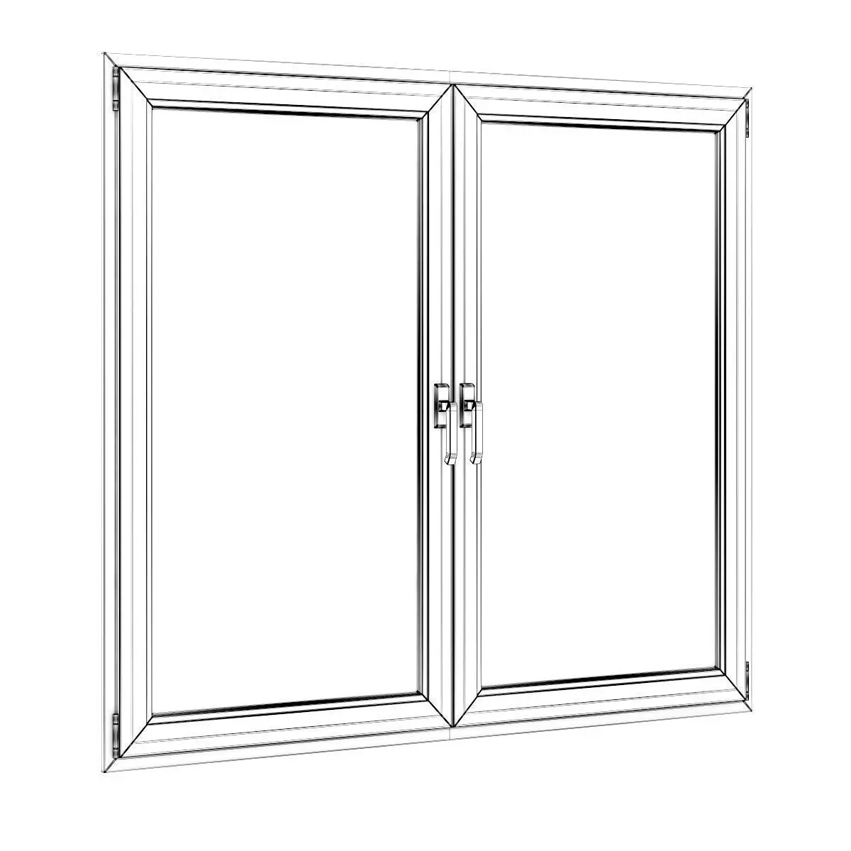 Metal Window 1770mm x 1500mm 3D model_1