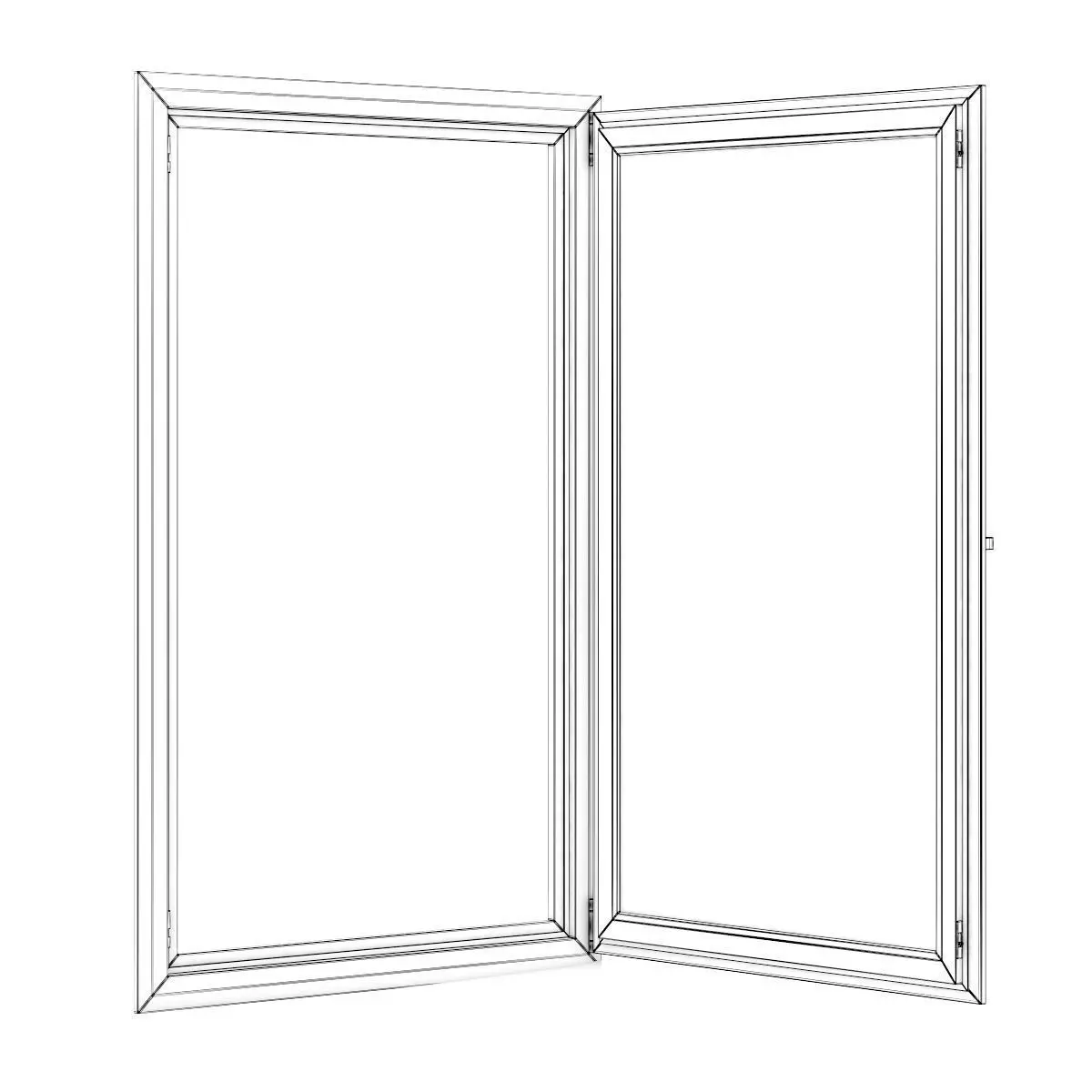 Metal Window 910mm x 1500mm 3D model_3
