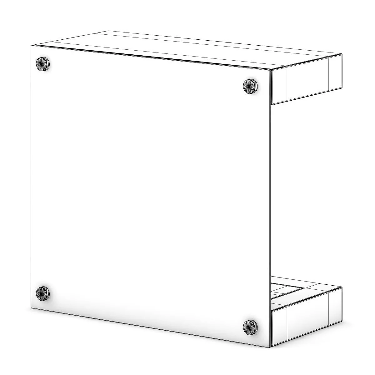 Metal Gas Fireplace 3D model_1