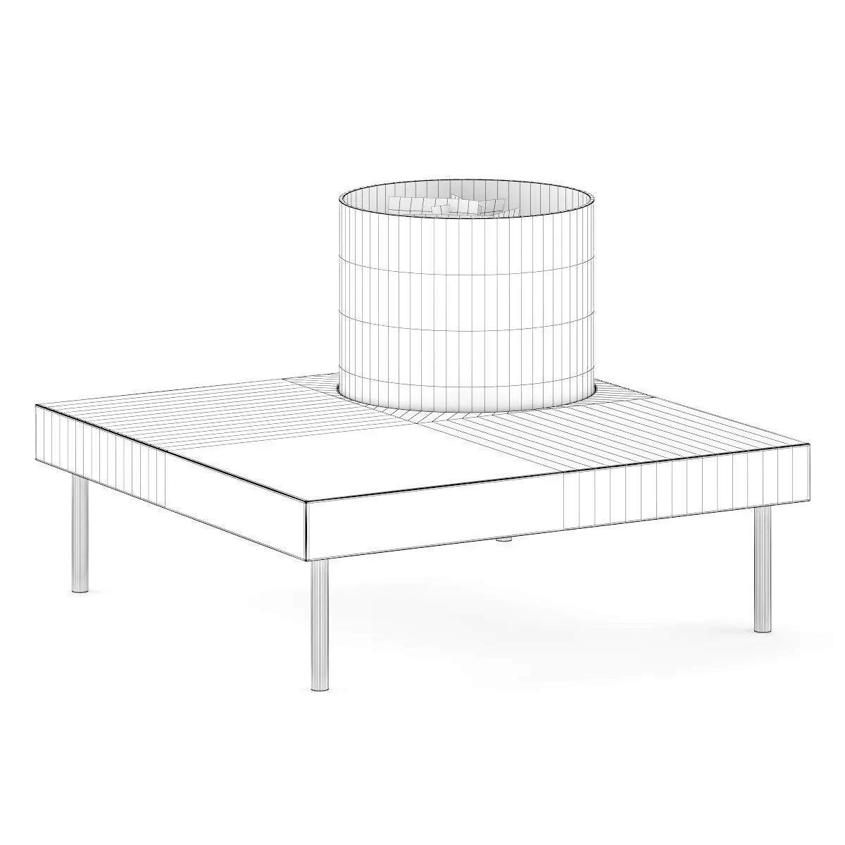 Table Gas Fireplace 1 3D model_1