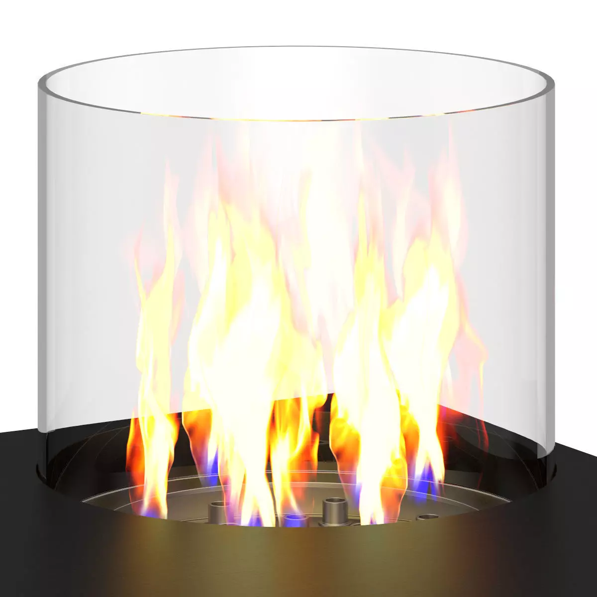 Table Gas Fireplace 1 3D model_4