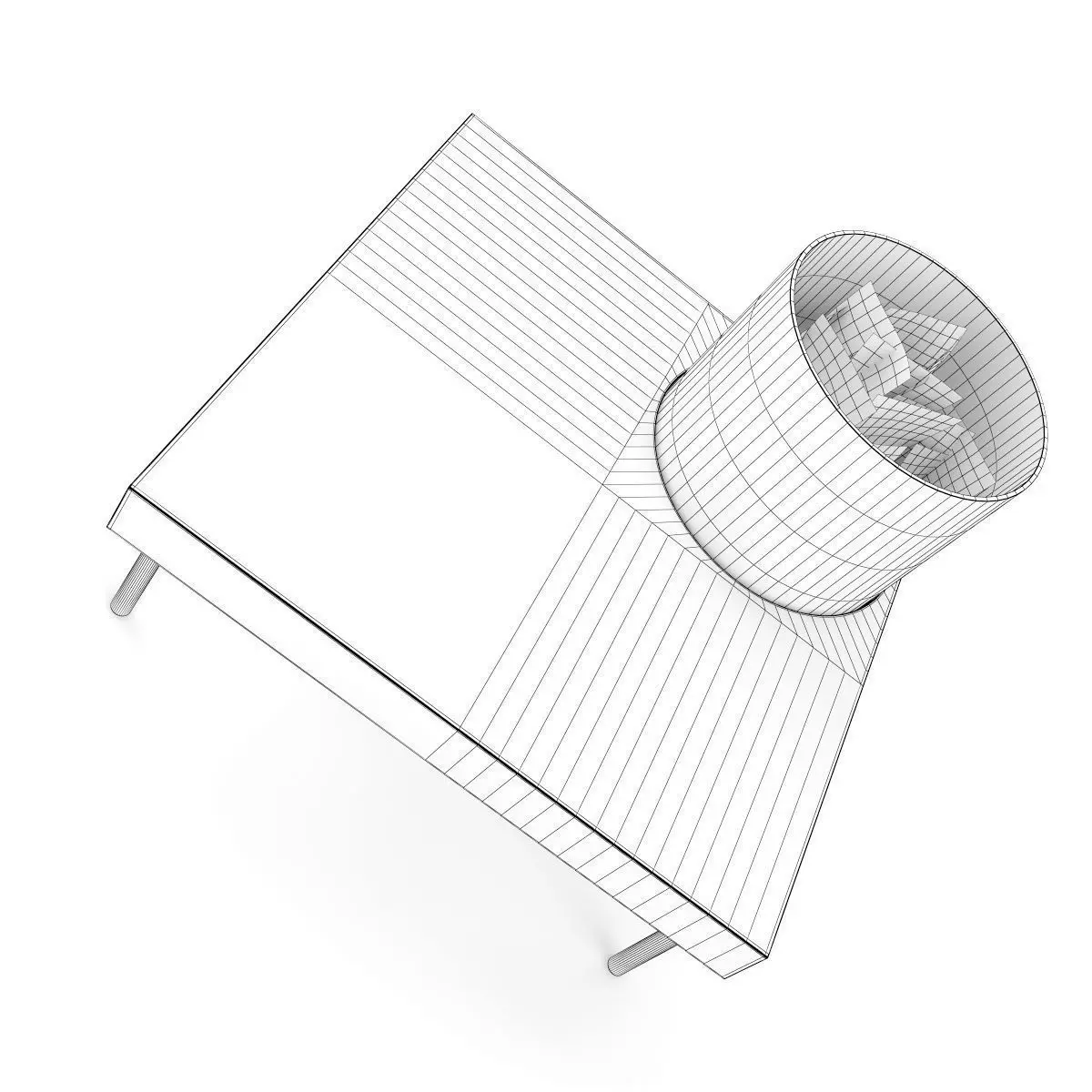 Table Gas Fireplace 1 3D model_3