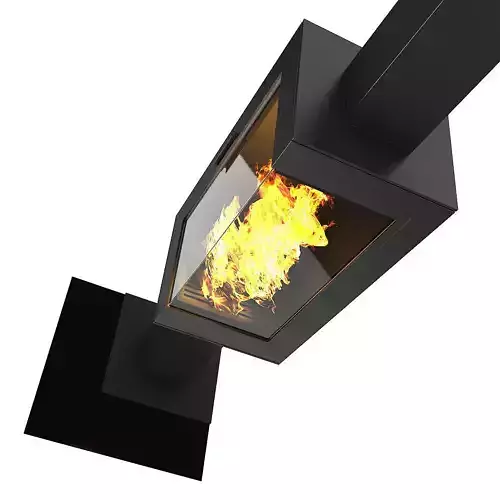 Standing Metal Fireplace 3