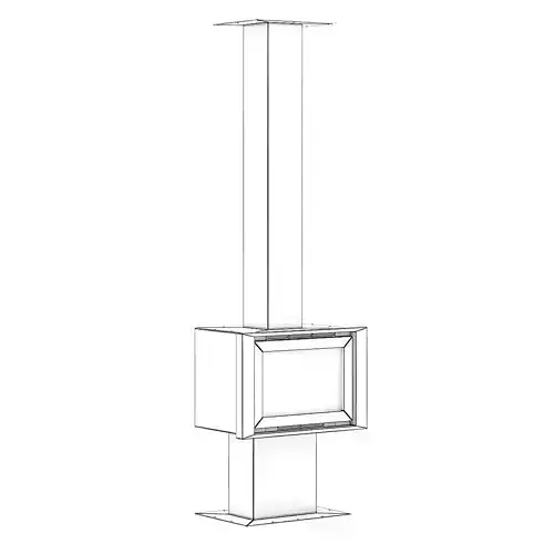 Standing Metal Fireplace 2