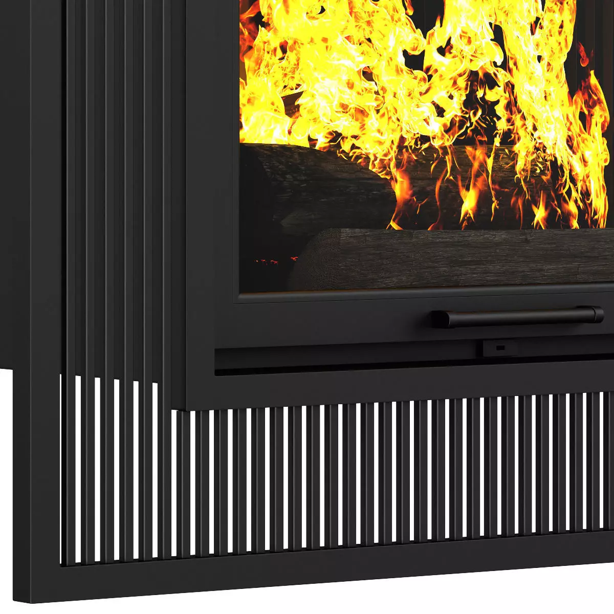 Wall Fireplace 5 3D model_2