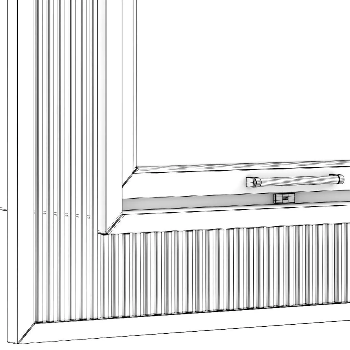 Wall Fireplace 5 3D model_3