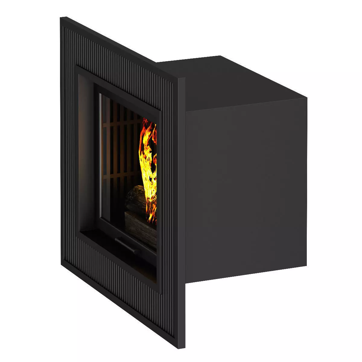 Wall Fireplace 5 3D model_4