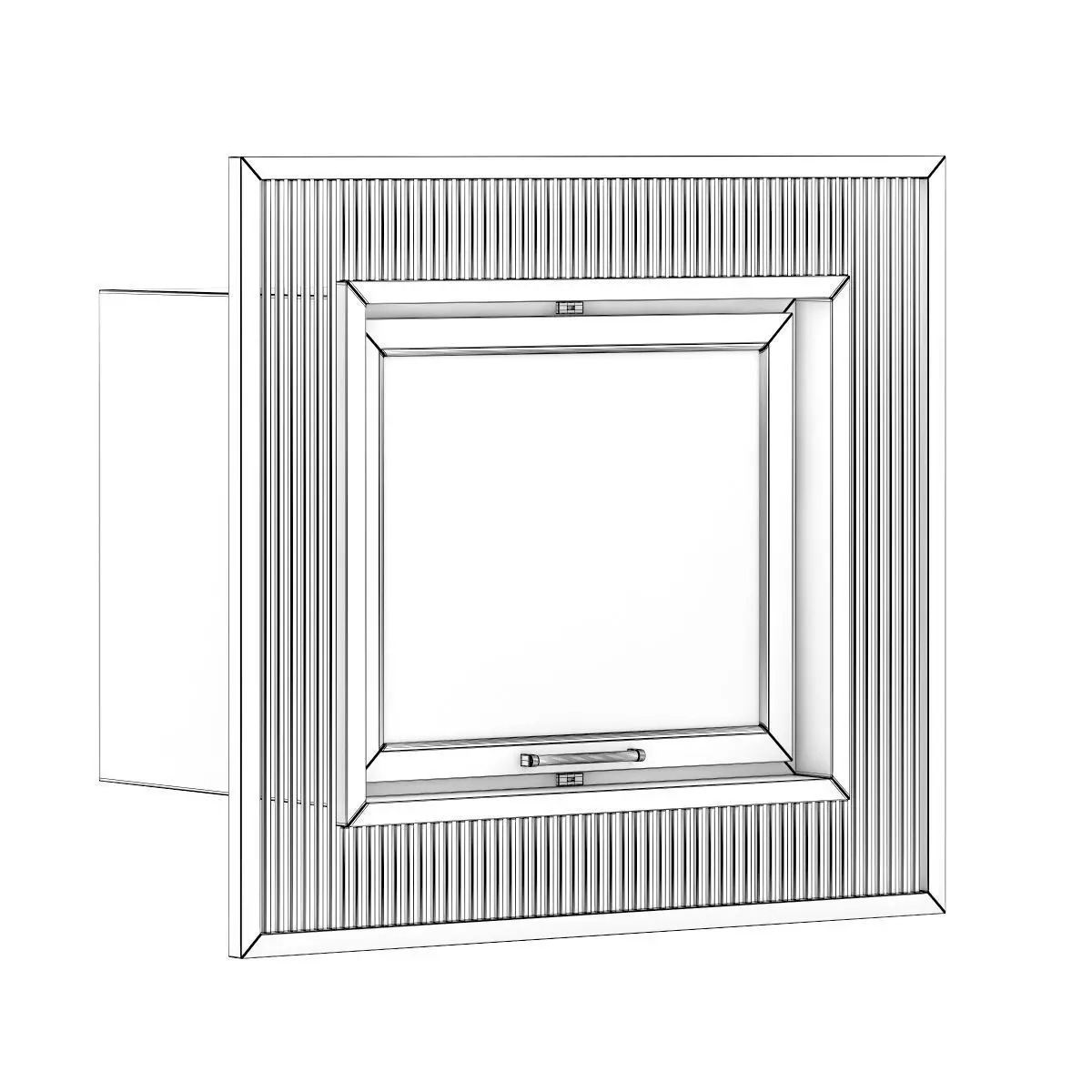 Wall Fireplace 5 3D model_1